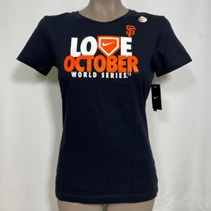 San Francisco Giants Nike 2012 World Series Love October T-Shirt Women's S NWT